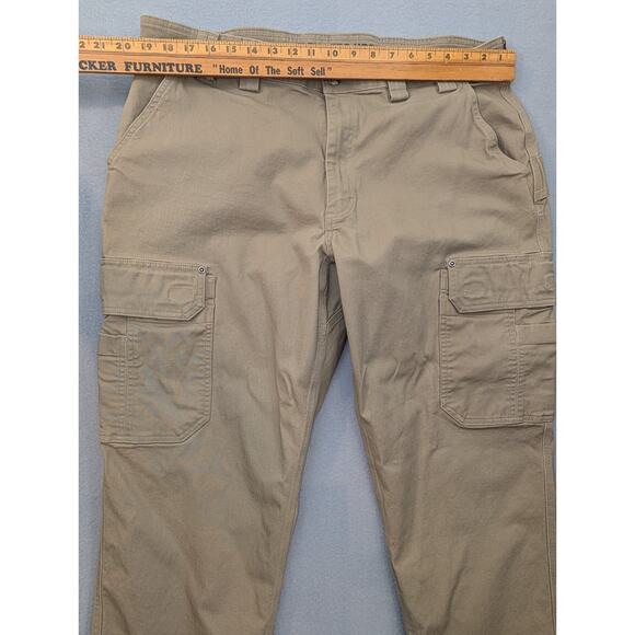 Duluth Trading Co Flex Fire Hose Cargo Pants Men's 40x30 Relaxed Fit Tan Work - Picture 3 of 14